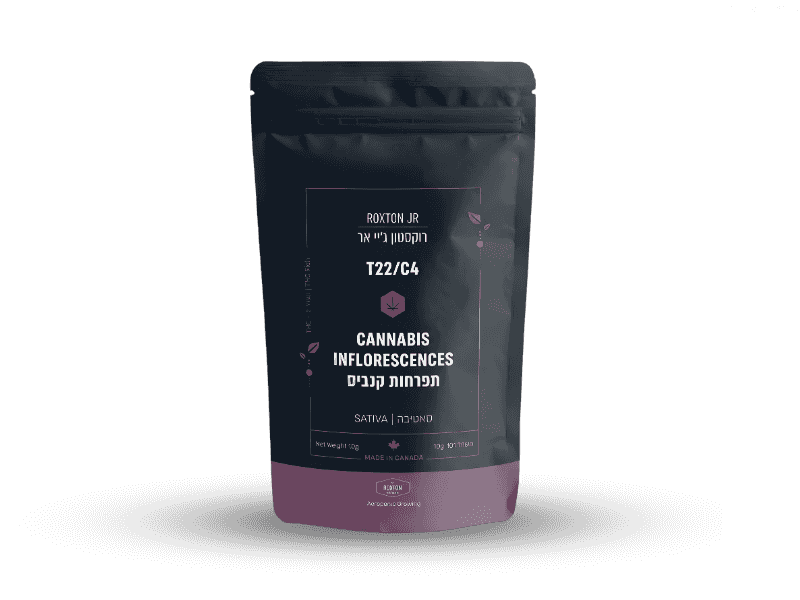 קנאביס רפואי תפרחת רוקסטון ג'יי אר - T22/C4 - ROXTAN JR טוגדר פארמה לילה - אינדיקה