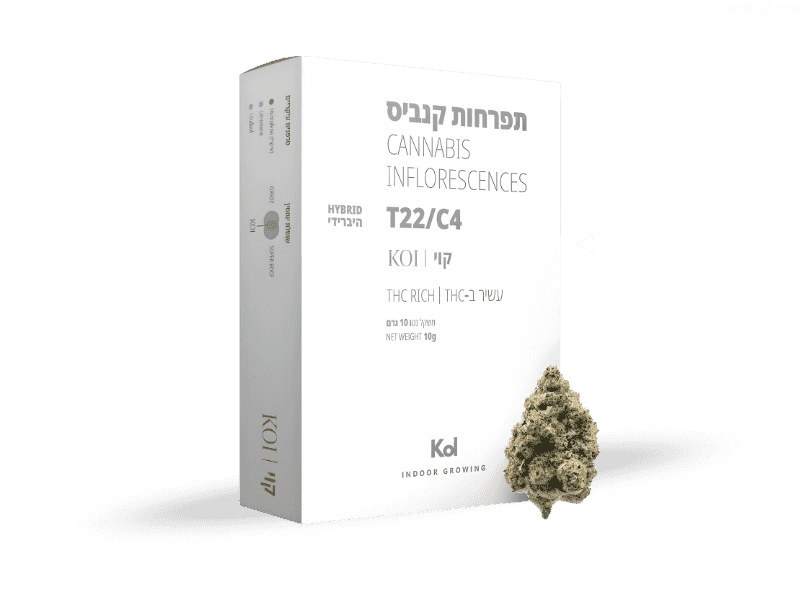 קנאביס רפואי תפרחת קוי - T22/C4 - Koi קול מדיקל יום\לילה - היברידי
