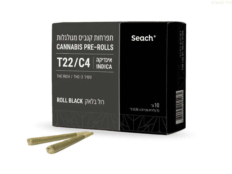 קנאביס רפואי גליליות בלאק - T22/C4 - Black שיח מדיקל לילה - אינדיקה