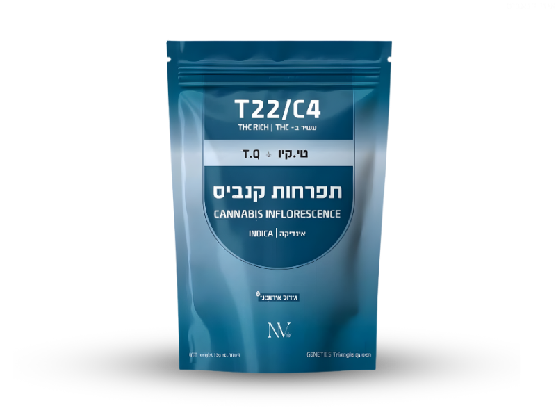 קנאביס רפואי תפרחת טי.קיו - T22/C4 - T.Q נובה קנאביס לילה - אינדיקה