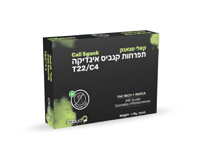 קנאביס רפואי תפרחת קאלי סגאנק - T22/C4 - Cali sgunk קלאוד-9 לילה - אינדיקה