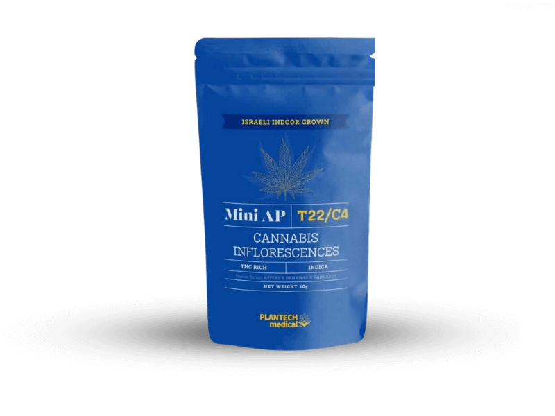 קנאביס רפואי תפרחת מיני איי פי - T22/C4 - AP Mini פלאנטק מדיקל לילה - אינדיקה