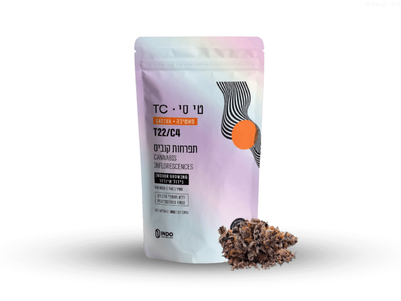 קנאביס רפואי תפרחת טי סי - T22/C4 - T.C טריכום יום - סאטיבה