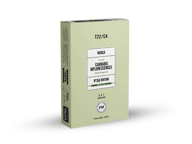 קנאביס רפואי תפרחת אס.קיי.טי - T22/C4 - S.K.T טוגדר פארמה לילה - אינדיקה