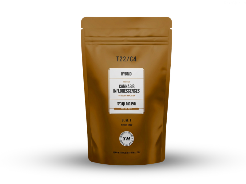 קנאביס רפואי תפרחת בי.אם.טי - T22/C4 - B.M.T טוגדר פארמה יום\לילה - היברידי