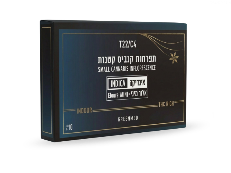 קנאביס רפואי תפרחת אלור מיני - T22/C4 - Eloure Mini גרינמד לילה - אינדיקה